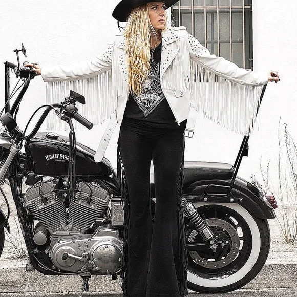 LONG LENGTH Hip Hugger Fringe Bell Bottoms in BLACK SOLID - Sizes XS S M L XL - Picture 7 of 13